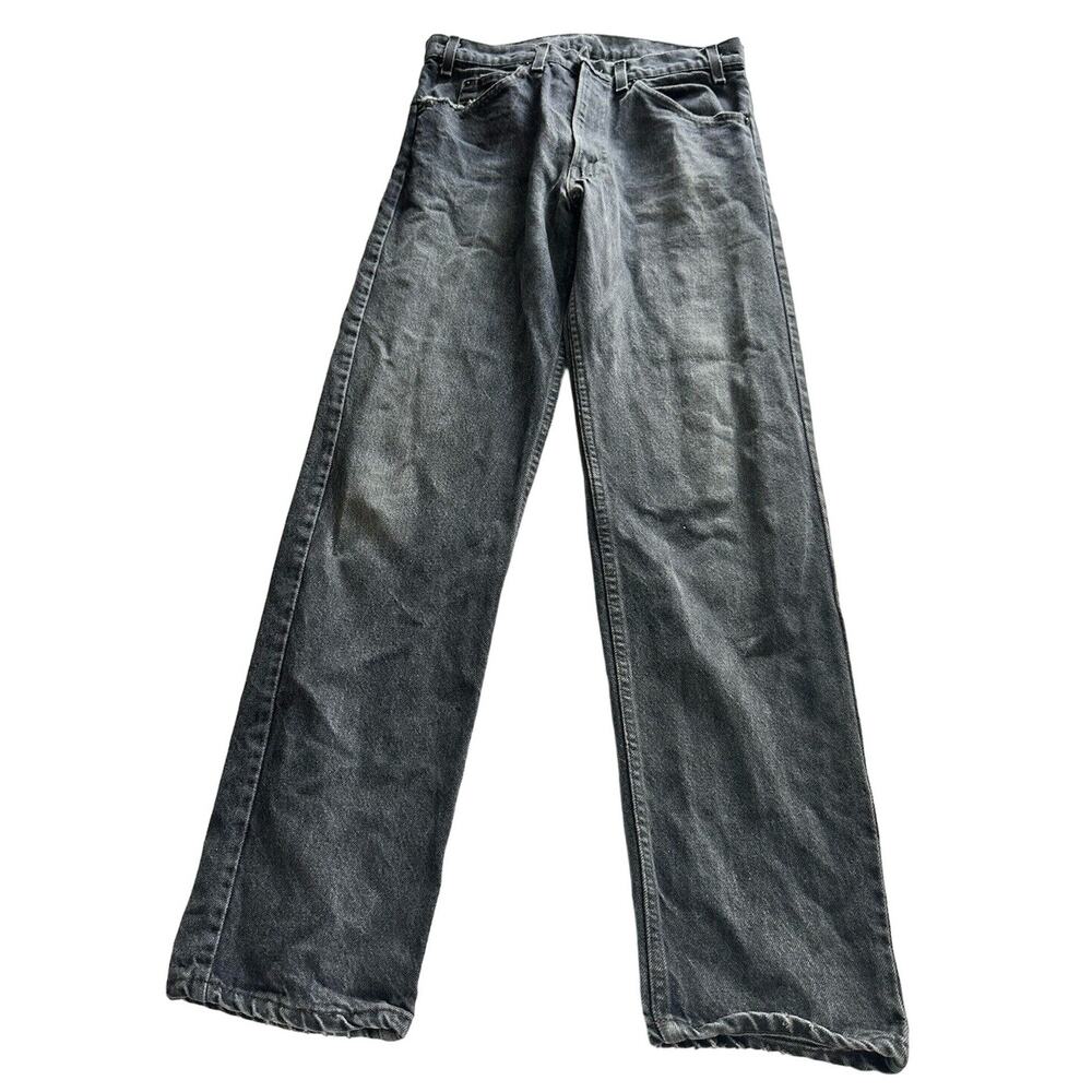Vintage Levi’s 505 Black Faded Jeans 32x32 Orange Tab Rare